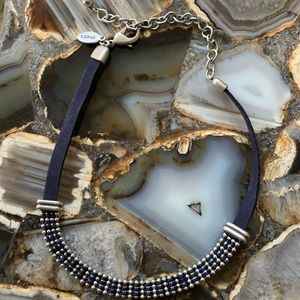 Chicos blue chocker necklace